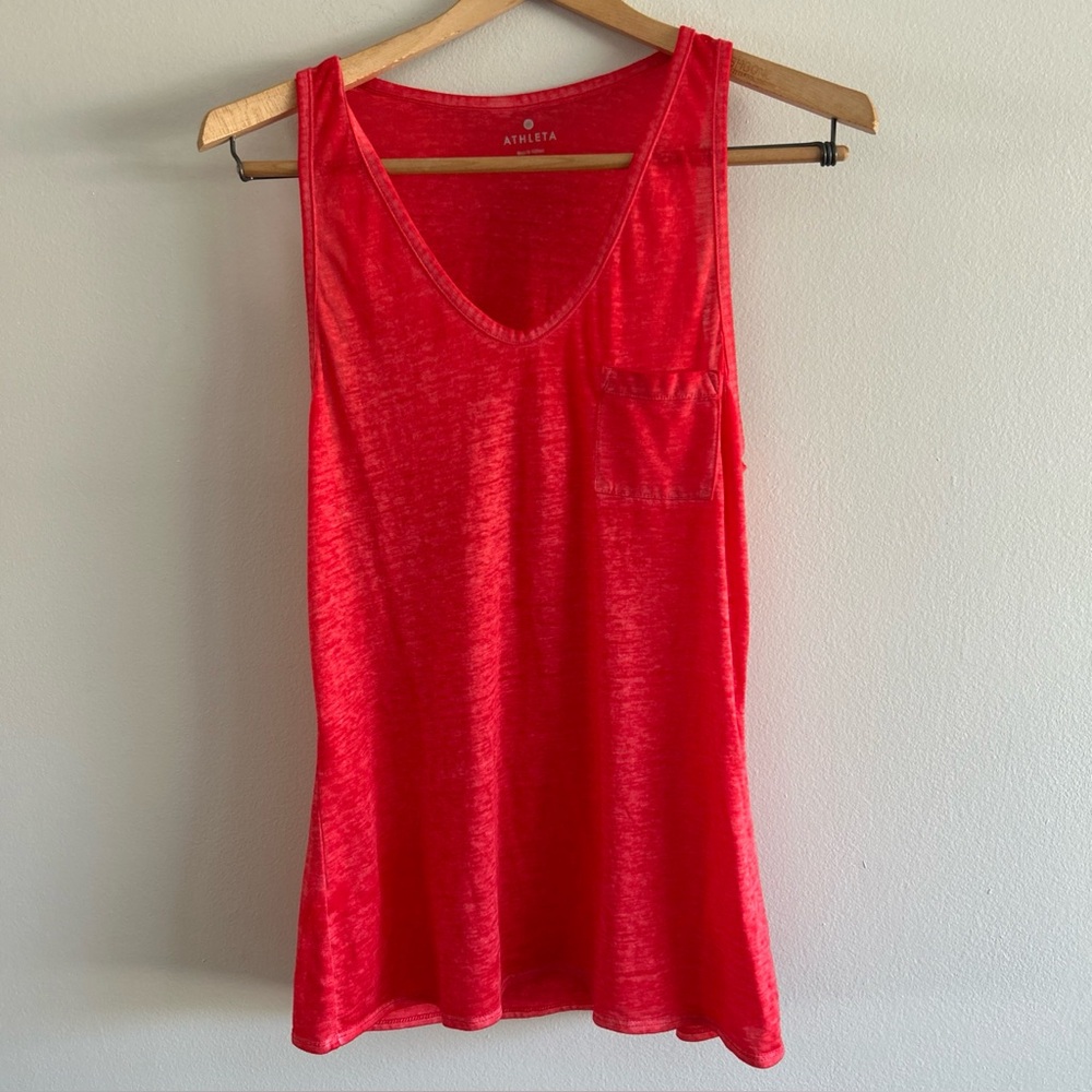Athleta Women's Red Tank Top Active Workout Sz S